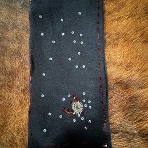 Soft Black Bead Scarf by Old Navy